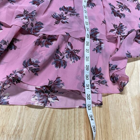 CINQ À SEPT NWT Corrine Tiered Minidress Size 6 Smocked Floral Ruffle Pink - Picture 11 of 13